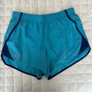 Under Armour Blue Athletic Shorts Lightweight Elastic Waist